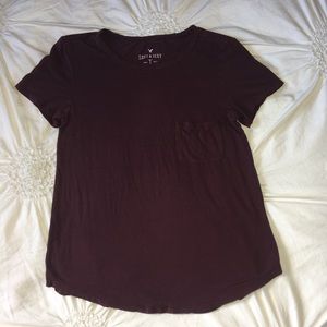 American Eagle soft & sexy burgundy top xs ❤️